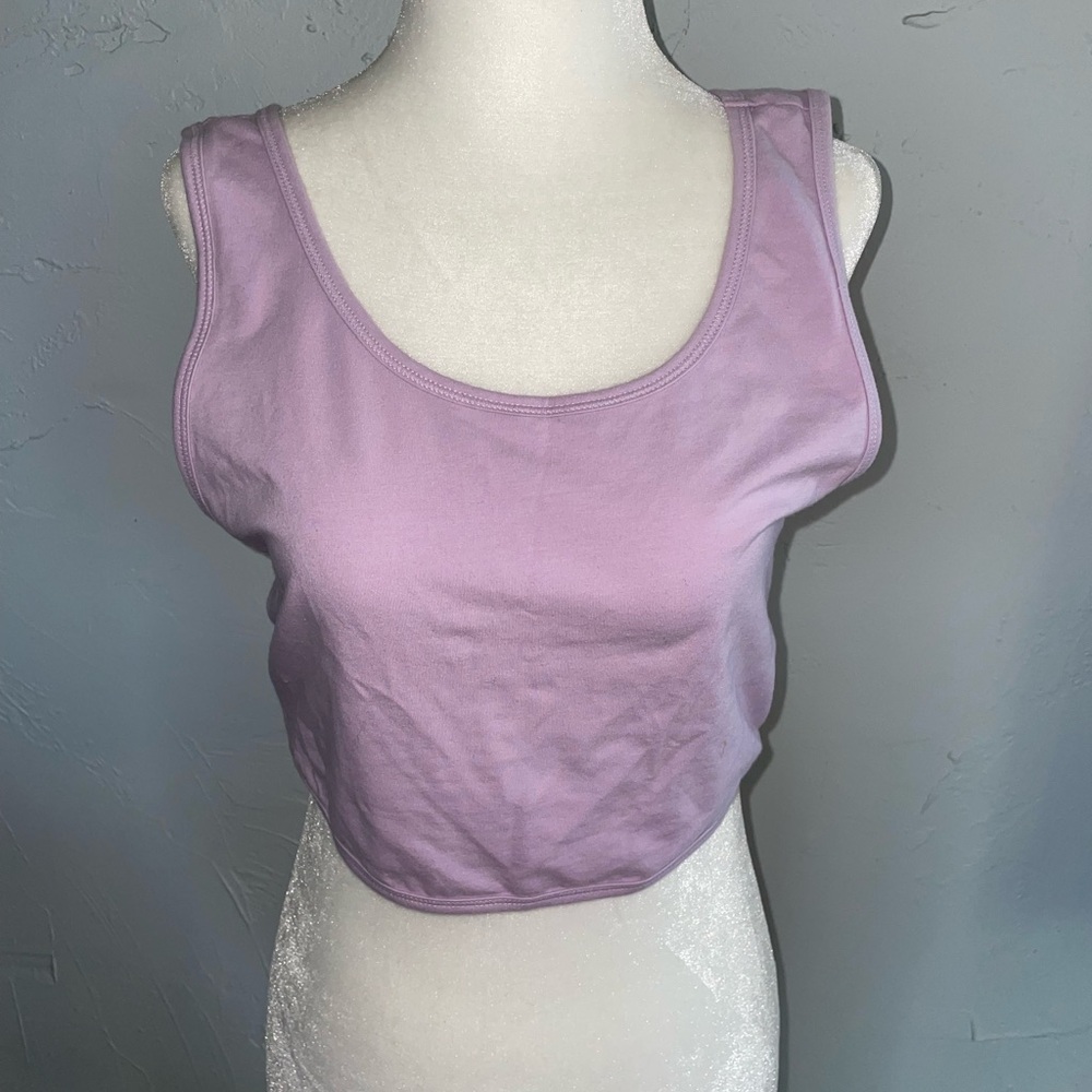 NWOT American Eagle Lavender Sleeveless Crop Top Size XL